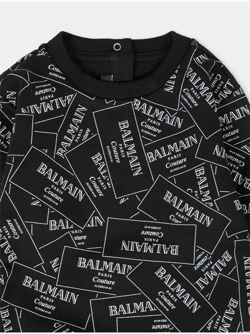 Felpa, unisex, logata. BALMAIN | BX4580 Z3331930BC